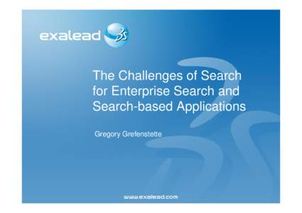 Enterprise search / Search-based application / Internet search engines / Information science / Information retrieval / Searching