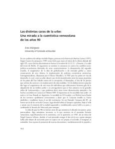 Las distintas caras de la urbe: Una mirada a la cuentística venezolana de los años 90