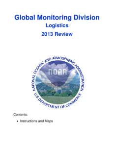 Global Monitoring Division Logistics 2013 Review  