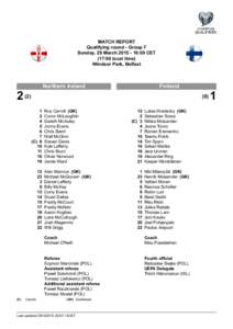 MATCH REPORT Qualifying round - Group F Sunday, 29 March[removed]:00 CET (17:00 local time) Windsor Park, Belfast