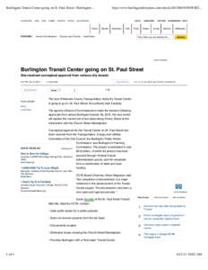 Burlington Transit Center going on St. Paul Street | Burlington ...  CLASSIFIEDS JOBS