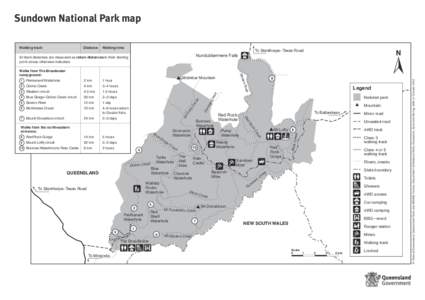 Sundown National Park map