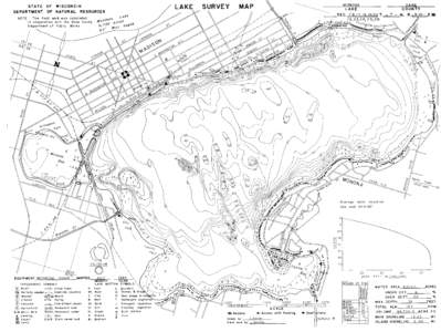 Lake Monona – Dane County, Wisconsin DNR Lake Map, Jul 1980, Not for Navigation