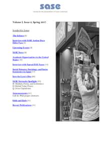 Volume I, Issue 2, Spring 2017 Inside this Issue The Editors (2) Interview with SASE Author Dave Elder-Vass (4) Upcoming Events (9)