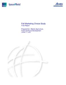 Microsoft Word - Fall Marketing Choice Study Final Report, Oct 24.doc