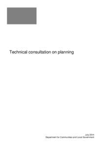 Technical consultation on planning