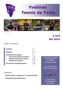 Yvelines Tennis de Table Photos Gilles Durand  n°475