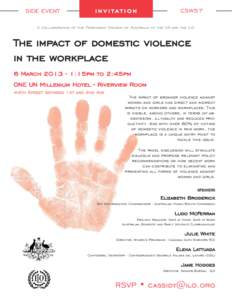 CSW - Domestic Violence Event - 6 March 2013_Green Jobs Side Event - 16 Dec 2011