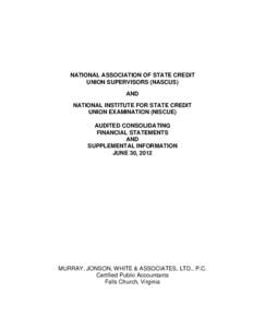 Financial statements / National Association of State Credit Union Supervisors / Balance sheet / Cash flow statement / Account / Consolidated financial statement / Deferral / Factoring