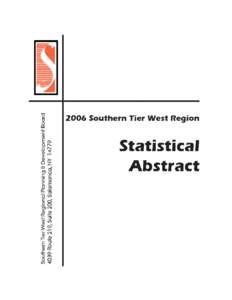 Microsoft Word[removed]SOUTHERN TIER WEST REGION STATISTICAL ABSTRACT.doc
