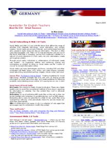 XX  March 2009 Newsletter for English Teachers About the USA – Virtual Classroom