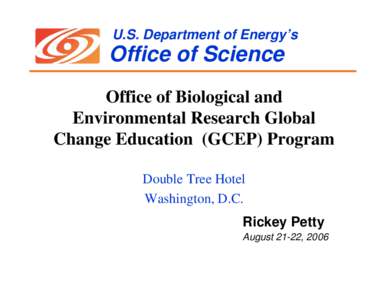 U.S. Department of Energy’s                             Office of Science