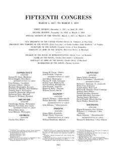 15th United States Congress / First Confederate Congress / Second Confederate Congress