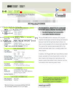 PEUGEOT 206 S16 HDi 100 NOT AVAILABLE IN CANADA WEIGHT AND MEASUREMENTS  Weight