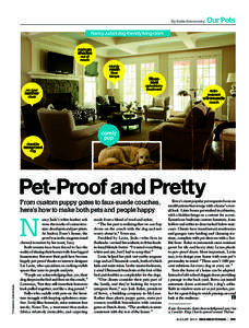 By Katie Knorovsky  Our Pets Nancy Juda’s dog-friendly living room roman