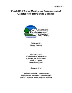 WD-RD[removed]Final 2014 Tiered Monitoring Assessment of Coastal New Hampshire Beaches  Prepared by: