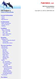 PDF Documentation Version[removed]Copyright (C[removed]by fabFORCE.net General Information License