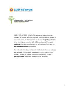 Formative assessment / Preschool education / Inclusion / Cultural competence / Professional development / E-learning / Ready schools / Education / Educational psychology / Coaching