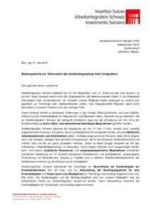 Staatssekretariat für Migration SEM Stabsbereich Recht QuellenwegBern-Wabern  Bern, den 27. Mai 2015