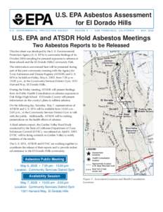 El Dorado Asbestos Assessment Meetings fact sheet, May 2005