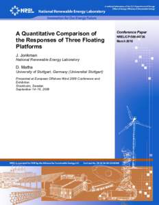 Quantitative Comparison of the Responses of Three Floating Platforms