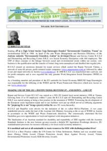 EMPOWERING SOCIAL EN TREPRENEURS FOR INNO VATION, INCLUSIVE GR OWTH AND JOBS  SPEAKER: SEPP EISENRIEGLER CURRICULUM VITAE Starting off as a High School teacher Sepp Eisenriegler founded “Environmental Consulters, Vienn