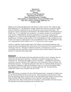 Conservation in the United States / 88th United States Congress / Wilderness Act / Grand Staircase-Escalante National Monument / Wilderness / San Rafael Reef / Bureau of Land Management / Omnibus Public Land Management Act / National Wilderness Preservation System / Geography of the United States / United States / Protected areas of the United States