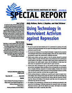 Information society / Community organizing / Civil resistance / Otpor! / Internet activism / United States Institute of Peace / New media / Nonviolent resistance / Nonviolence / Activism / Sociology