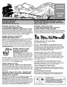 Program Schedule Jan-Feb[removed]Eagle River Road Eagle River, AK 99577