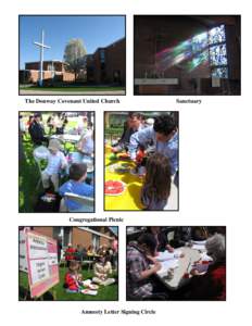 The Donway Covenant United Church  Congregational Picnic Amnesty Letter Signing Circle