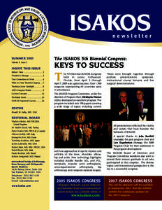 ISAKOS newsletter SUMMERThe ISAKOS 5th Biennial Congress: