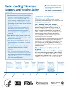 Understanding Thimerosal, Mercury, and Vaccine Safety