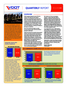 Quarterly REPORT  First Quarter 2009 Overview