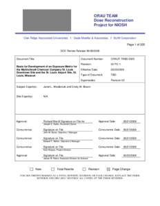 ORAU TEAM Dose Reconstruction Project for NIOSH Oak Ridge Associated Universities I Dade Moeller & Associates I MJW Corporation Page 1 of 225