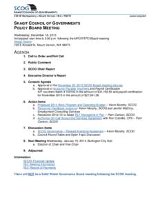 SCOG  SKAGIT COUNCIL OF GOVERNMENTS 204 W Montgomery • Mount Vernon • WA • [removed]www.scog.net