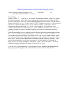 Southern Campaign American Revolution Pension Statements & Rosters Pension Application of James Davenport R7591 Transcribed and annotated by C. Leon Harris. Jane Nelson