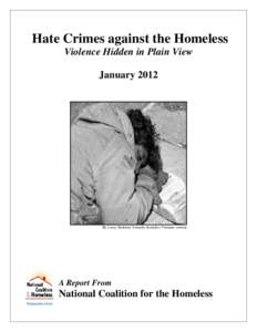 Hate Crimes against the Homeless Violence Hidden in Plain View January 2012 By Leroy Skalstad, formerly homeless Vietnam veteran