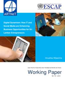 Digital Dynamism: How IT and Social Media are Enhancing Business Opportunities for Sri Lankan Entrepreneurs  Anushka Wijesinha