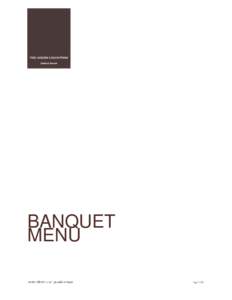 BANQUET MENU STAND UP LIGHT LUNCH GREEK STAND UP LIGHT LUNCH BREAK