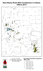 New Albany Shale Well Completions in Indiana 1990 to 2013 Vermillion Marion