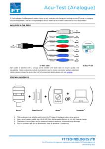 FT Technologies Test Equipment makes it easy to test, evaluate and change the settings on the FT range of analogue output wind sensors. The Acu-Test (Analogue) pack is made-up of the K055 cable and our Acu-Vis software. 