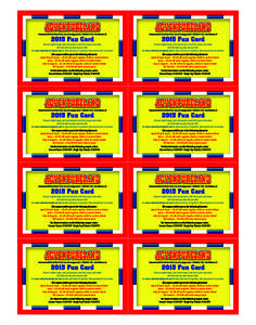 Fun Card-Coupon_2015_8-up_Layout:15 PM Page 1  Amusement Park, Water Park, Inn, & Campground • I-80 (Exit 142) • Des Moines, IA Amusement Park, Water Park, Inn, & Campground • I-80 (Exit 142) • Des M