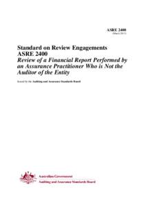 Mar13 Standard on Review Engagements ASRE 2400