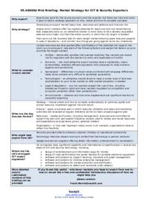 Strategic management / Economics / Export / Financial market / Barriers to entry / Business plan / Marketing / Resource / Business / International trade / Management