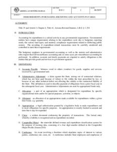 SECTION ARIZONA ACCOUNTING MANUAL II-H-1  PAGE