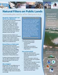 Natural Filters on Public Lands Accelerating Restoration of the Chesapeake Bay demands with  Maryland’s “Pollution Diet” and