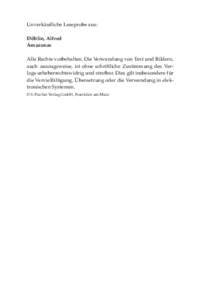 Unverkäufliche Leseprobe aus: Döblin, Alfred Amazonas Alle Rechte vorbehalten. Die Verwendung von Text und Bildern, auch auszugsweise, ist ohne schriftliche Zustimmung des Verlags urheberrechtswidrig und strafbar. Dies