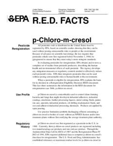 United States Environmental Protection Agency Prevention, Pesticides And Toxic Substances