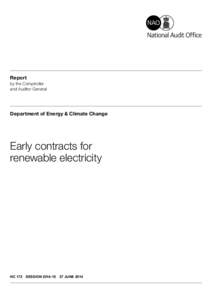 Report by the Comptroller and Auditor General Department of Energy & Climate Change