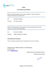 Microsoft Word - Listas definitivas convocatoria 20 marzo 2014